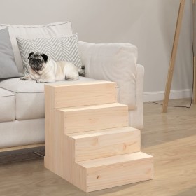 Pet staircase solid pine wood 40x49x47 cm by , Pet Steps and Ramps - Ref: Foro24-822466, Price: 60,80 €, Discount: %