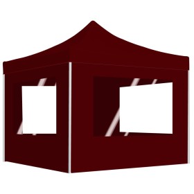 Carpa plegable profesional y paredes aluminio rojo tinto 3x3m de , Carpas y cenadores - Ref: Foro24-45489, Precio: 210,47 €, ...