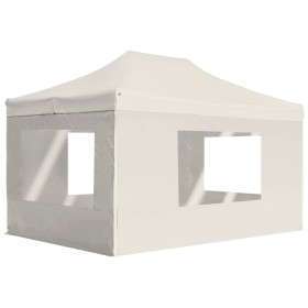 Professionelles Faltzelt mit cremefarbenen Aluminiumwänden 4,5 x 3 m von , Zelte und Pavillons - Ref: Foro24-45496, Preis: 28...