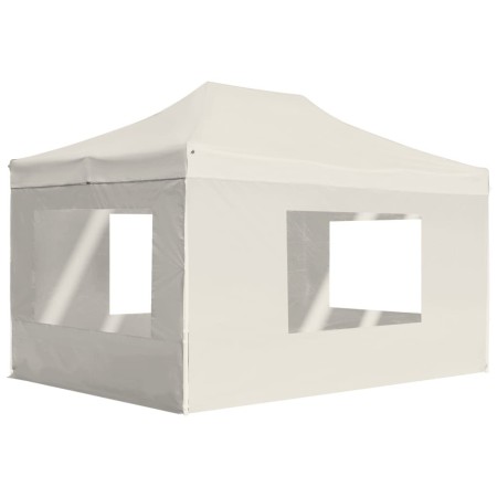 Carpa plegable profesional con paredes aluminio crema 4,5x3 m de , Carpas y cenadores - Ref: Foro24-45496, Precio: 287,62 €, ...