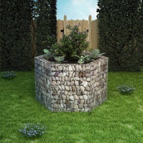 Hexagonal gabion bed 160x140x100 cm by , Pots and planters - Ref: Foro24-142535, Price: 118,45 €, Discount: %