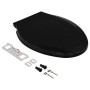 Black Quick Release Soft Close Toilet Lid by , Toilet and bidet seats - Ref: Foro24-145020, Price: 24,93 €, Discount: %