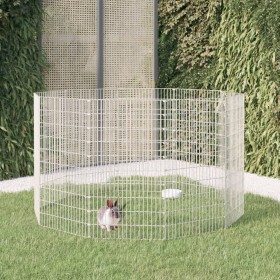 Rabbit cage 10 galvanized iron panels 54x100 cm by , Cages and habitats for small animals - Ref: Foro24-171583, Price: 73,99 ...