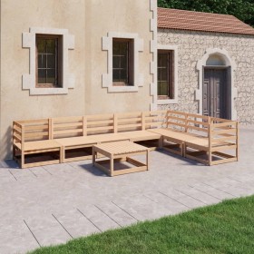 Garden furniture set 8 pieces solid pine wood by , Garden sets - Ref: Foro24-3075749, Price: 368,60 €, Discount: %