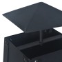 Black steel brazier 35x35x99 cm by vidaXL, Chimneys - Ref: Foro24-46648, Price: 46,99 €, Discount: %