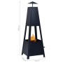 Black steel brazier 35x35x99 cm by vidaXL, Chimneys - Ref: Foro24-46648, Price: 46,99 €, Discount: %