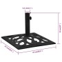 Base de sombrilla de hierro fundido negro 47x47x33 cm de , Bases para sombrillas - Ref: Foro24-317764, Precio: 64,99 €, Descu...