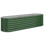 Green powder coated steel planter 152x40x36cm by , Pots and planters - Ref: Foro24-318868, Price: 39,30 €, Discount: %