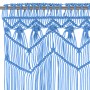 Cortina de macramé algodón azul 140x240 cm de , Cortinas y visillos - Ref: Foro24-323988, Precio: 44,89 €, Descuento: %