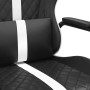 Silla gaming de masaje cuero sintético blanco y negro de , Sillones para videojuegos - Ref: Foro24-345562, Precio: 112,83 €, ...