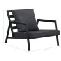 Garden sofa with dark gray aluminum cushions by vidaXL, Outdoor sofas - Ref: Foro24-47816, Price: 188,99 €, Discount: %