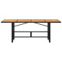 Garden table black PE rattan wooden surface 190x80x74 cm by , Garden tables - Ref: Foro24-365309, Price: 212,99 €, Discount: %