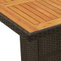 Garden table black PE rattan wooden surface 190x80x74 cm by , Garden tables - Ref: Foro24-365309, Price: 212,99 €, Discount: %