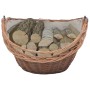 Firewood basket with natural willow handle 60x44x55 cm by vidaXL, Firewood bags and holders - Ref: Foro24-286988, Price: 47,3...