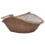 Firewood basket with natural willow handle 60x44x55 cm by vidaXL, Firewood bags and holders - Ref: Foro24-286988, Price: 47,3...