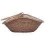 Firewood basket with natural willow handle 60x44x55 cm by vidaXL, Firewood bags and holders - Ref: Foro24-286988, Price: 47,3...