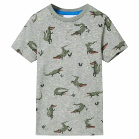 Camiseta infantil caqui claro melange 140 de , Camisetas para niños - Ref: Foro24-12103, Precio: 9,99 €, Descuento: %