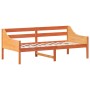 Wax brown solid pine wood sofa bed 75x190 cm by , Beds and slatted bases - Ref: Foro24-842845, Price: 101,99 €, Discount: %