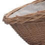 Cesta para leña con asa sauce natural 60x44x55 cm de vidaXL, Bolsas y soportes de leña - Ref: Foro24-286988, Precio: 47,32 €,...