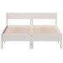 Bed frame with white pine wood headboard 120x200 cm by , Beds and slatted bases - Ref: Foro24-842755, Price: 127,47 €, Discou...