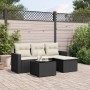 5-teiliges Gartenmöbel-Set und schwarze synthetische Rattankissen von , Modulare Sofas für den Außenbereich - Ref: Foro24-325...