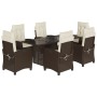 Set comedor de jardín 7 pzas con cojines ratán sintético marrón de , Conjuntos de jardín - Ref: Foro24-3212686, Precio: 929,8...