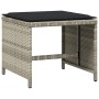 Garden stools and cushions 4 pcs light gray PE rattan 41x41x36cm by , Outdoor ottomans - Ref: Foro24-365046, Price: 99,46 €, ...