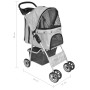 Faltbarer Kinderwagen Hund/Katze grau von vidaXL, Kinderwagen für Haustiere - Ref: Foro24-170910, Preis: 94,99 €, Rabatt: %