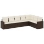 7-piece garden sofa set with brown PE rattan cushions by , Garden sets - Ref: Foro24-3219043, Price: 480,12 €, Discount: %