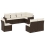 Set sofás de jardín 8 piezas y cojines ratán sintético marrón de , Sofás modulares de exterior - Ref: Foro24-3251410, Precio:...