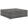 Reposapiés seccional con cojín 1 uds ratán sintético gris de vidaXL, Sofás modulares de exterior - Ref: Foro24-46803, Precio:...