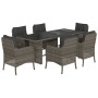 Garden dining set 7 pieces and gray synthetic rattan cushions by , Garden sets - Ref: Foro24-3211884, Price: 790,96 €, Discou...