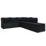 4-teiliges Gartenmöbel-Set und schwarze synthetische Rattankissen von vidaXL, Outdoor-Sofas - Ref: Foro24-47811, Preis: 480,7...