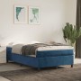 Cama box spring con colchón terciopelo azul oscuro 120x190 cm de , Camas y somieres - Ref: Foro24-3269707, Precio: 348,96 €, ...