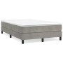 Cama box spring con colchón terciopelo gris claro 120x190 cm de , Camas y somieres - Ref: Foro24-3269677, Precio: 329,01 €, D...