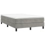 Cama box spring con colchón terciopelo gris claro 120x190 cm de , Camas y somieres - Ref: Foro24-3269677, Precio: 329,01 €, D...