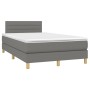 Cama box spring con colchón y LED tela marrón oscuro 120x190 cm de , Camas y somieres - Ref: Foro24-3270096, Precio: 385,23 €...