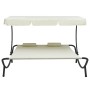 Outdoor lounger with cream white canopy and pillows by vidaXL, Outdoor beds - Ref: Foro24-48068, Price: 118,74 €, Discount: %