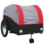 Schwarz-roter Fahrradanhänger aus Eisen, 45 kg von , Fahrradanhänger - Ref: Foro24-94153, Preis: 100,32 €, Rabatt: %