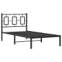 Bed frame with black metal headboard 90x200 cm by , Beds and slatted bases - Ref: Foro24-374234, Price: 75,03 €, Discount: %