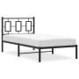 Bed frame with black metal headboard 90x200 cm by , Beds and slatted bases - Ref: Foro24-374234, Price: 75,03 €, Discount: %