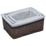 Stackable basket set 3 pieces natural brown willow by vidaXL, Storage baskets - Ref: Foro24-286977, Price: 34,38 €, Discount: %