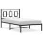 Bed frame with black metal headboard 100x200 cm by , Beds and slatted bases - Ref: Foro24-374236, Price: 75,99 €, Discount: %