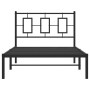 Bed frame with black metal headboard 100x200 cm by , Beds and slatted bases - Ref: Foro24-374236, Price: 75,99 €, Discount: %