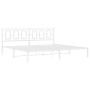 Estructura de cama con cabecero metal blanca 200x200 cm de , Camas y somieres - Ref: Foro24-374297, Precio: 125,60 €, Descuen...