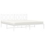 Estructura de cama con cabecero metal blanca 200x200 cm de , Camas y somieres - Ref: Foro24-374297, Precio: 125,60 €, Descuen...