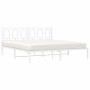 Estructura de cama de metal con cabecero blanco 183x213 cm de , Camas y somieres - Ref: Foro24-374295, Precio: 121,97 €, Desc...