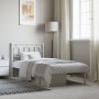 Estructura de cama de metal con cabecero blanco 90x200 cm de , Camas y somieres - Ref: Foro24-374283, Precio: 71,99 €, Descue...