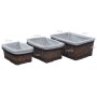 Stackable basket set 3 pieces natural brown willow by vidaXL, Storage baskets - Ref: Foro24-286977, Price: 34,38 €, Discount: %