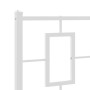 Metal bed frame with white headboard 80x200 cm by , Beds and slatted bases - Ref: Foro24-374281, Price: 64,19 €, Discount: %